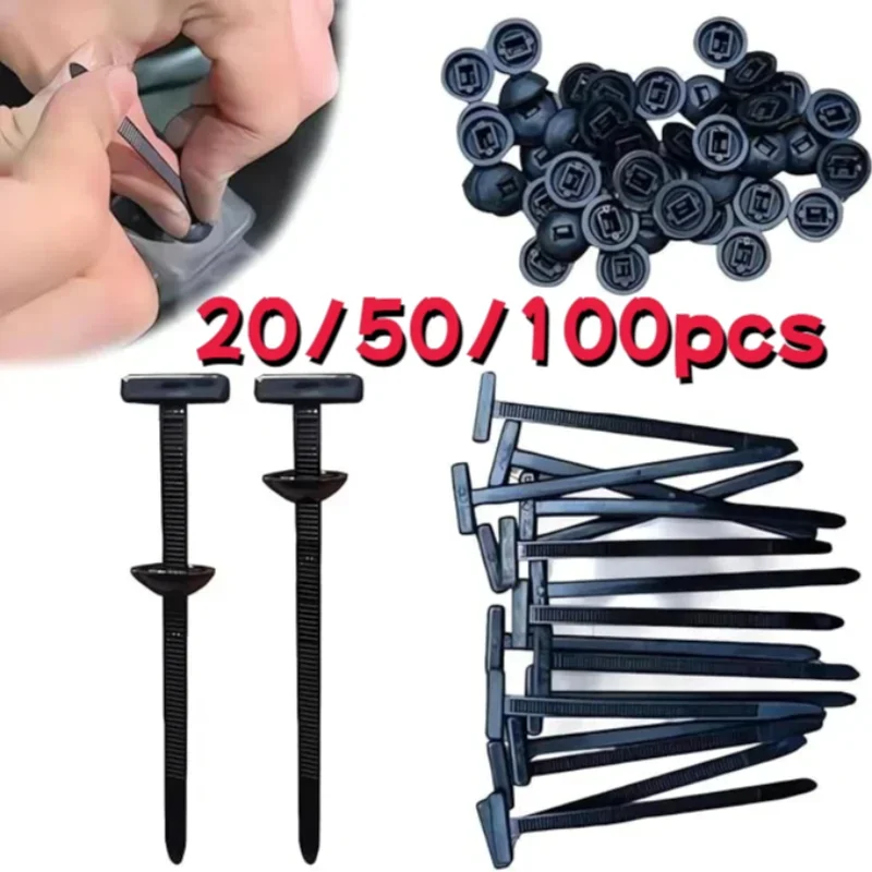 Cable Tie Buckle, Fixed Through Core Nail Cable Tie, Nylon Mudguard Fender Inner Lining Trunk Buckle