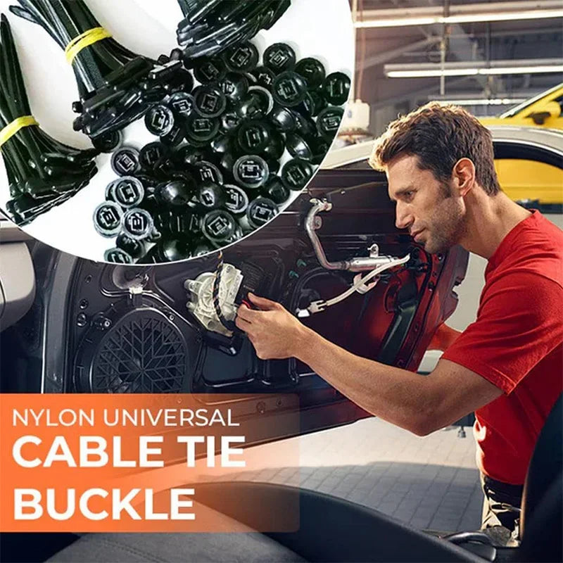 Cable Tie Buckle, Fixed Through Core Nail Cable Tie, Nylon Mudguard Fender Inner Lining Trunk Buckle