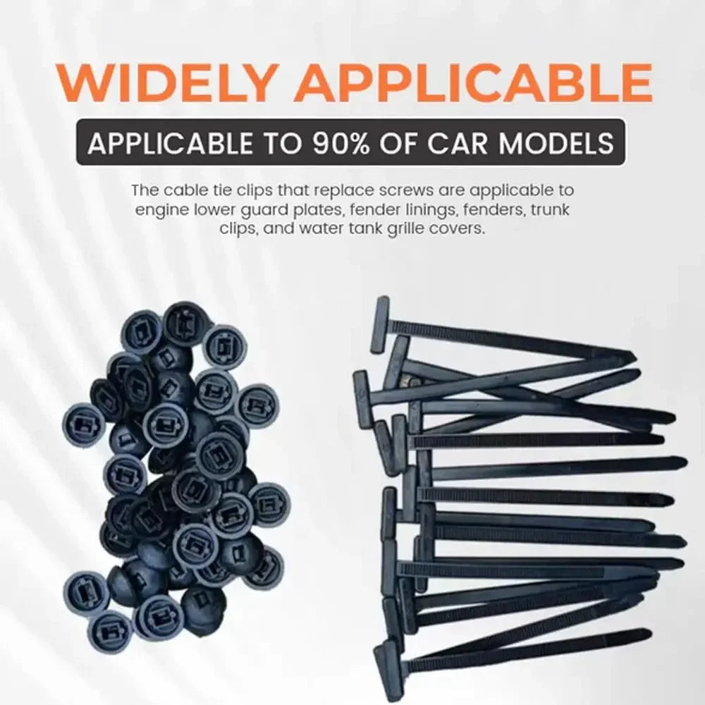 Cable Tie Buckle, Fixed Through Core Nail Cable Tie, Nylon Mudguard Fender Inner Lining Trunk Buckle