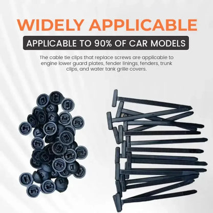 Cable Tie Buckle, Fixed Through Core Nail Cable Tie, Nylon Mudguard Fender Inner Lining Trunk Buckle