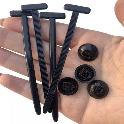 Cable Tie Buckle, Fixed Through Core Nail Cable Tie, Nylon Mudguard Fender Inner Lining Trunk Buckle