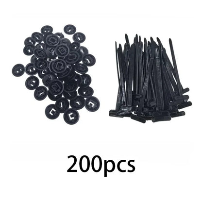 Cable Tie Buckle, Fixed Through Core Nail Cable Tie, Nylon Mudguard Fender Inner Lining Trunk Buckle