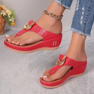 Lightweight Simple Womens Summer Sandals with Hook & Loop, Outdoor Hollow-out Beach Casual Shoes Non Slip Flat Sea Sand