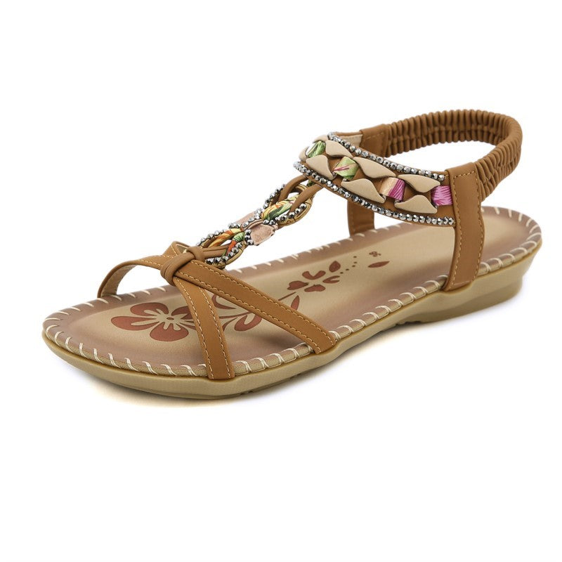 Stylish Women Sandals Shoes Summer Soft Wedge Sandals For Ladies Beach Walking Footwear Lightweight 5