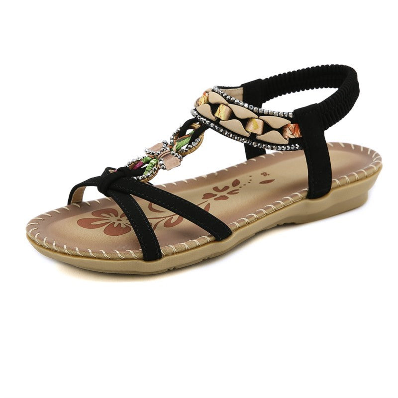 Stylish Women Sandals Shoes Summer Soft Wedge Sandals For Ladies Beach Walking Footwear Lightweight 6