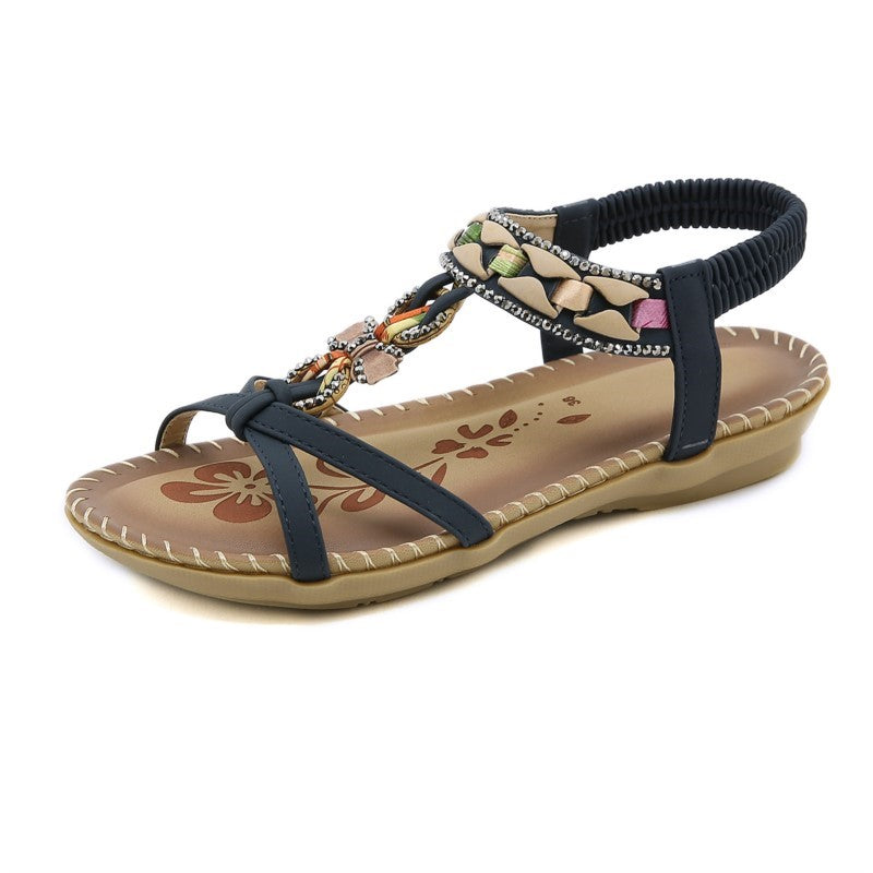 Stylish Women Sandals Shoes Summer Soft Wedge Sandals For Ladies Beach Walking Footwear Lightweight 8