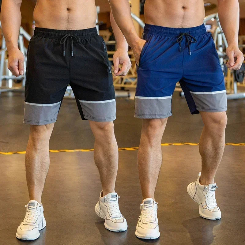 Men's Gym Shorts, Basketball Sportswear, Loose Fit Beach Shorts with Zip Pocket, Plus Size Joggers for Fitnessen