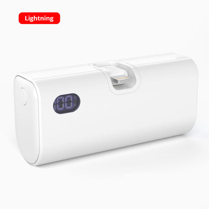 Fast Charging Portable Charger Mini Power Bank Foldable USBC Lightning External Battery For IPhone  7