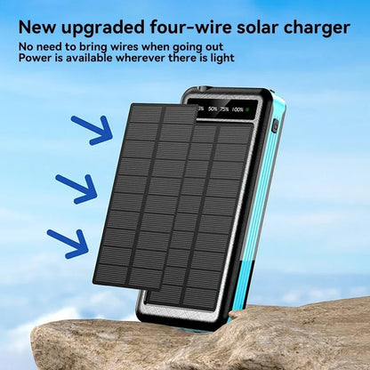Solar Power Bank By Xiaomi Wireless Fast Charging Battery Large Capacity Portable Charger Dual USB  1