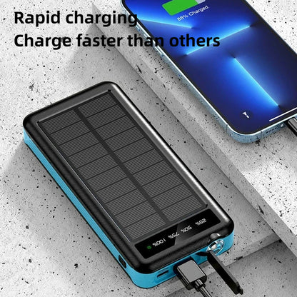 Solar Power Bank By Xiaomi Wireless Fast Charging Battery Large Capacity Portable Charger Dual USB  3