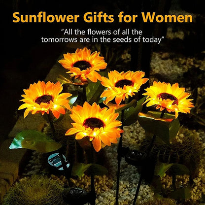 Simulated Solar Sunflower Smart Garden Light Waterproof LED 2