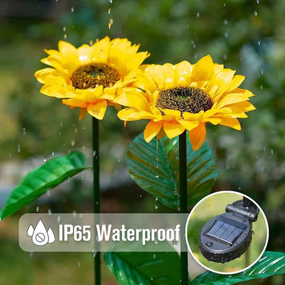 Simulated Solar Sunflower Smart Garden Light Waterproof LED 3