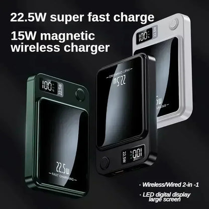 PD 20W Magnetic Wireless Power Bank, Fast Charging External Battery Charger for Samsung Huawei iPhone