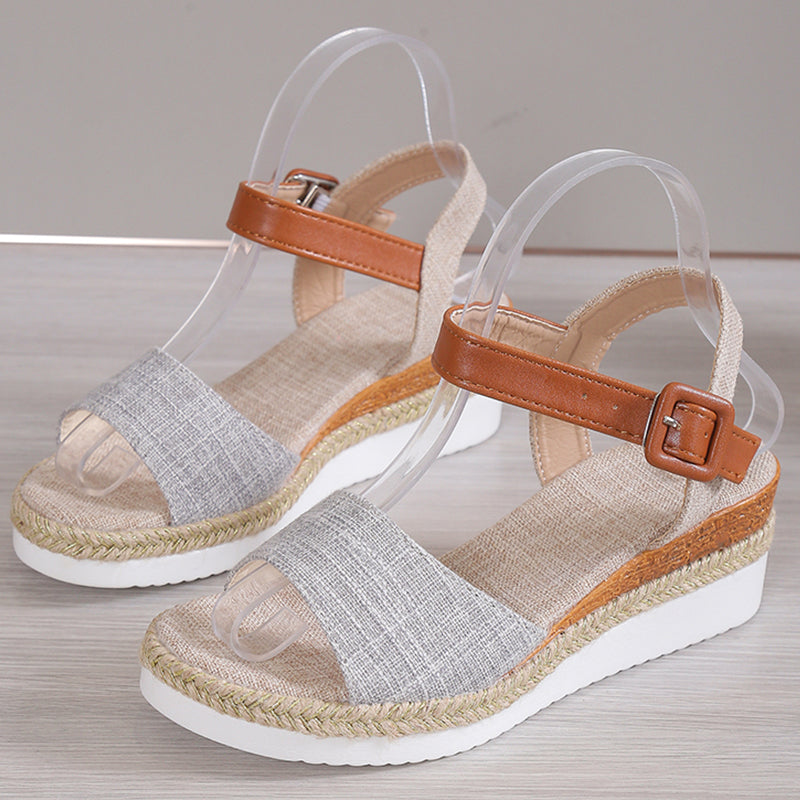 Womens Wedge Sandals Fashion Summer Heeled Shoes For Parties  Daily Wear Soft Retro Footwear 5