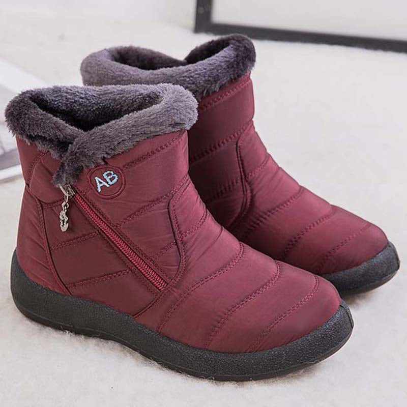 Waterproof Snow Women Boots Soft Fur Comfortable Womens Winter Boots With Zipper Warm Shoes For Col 2