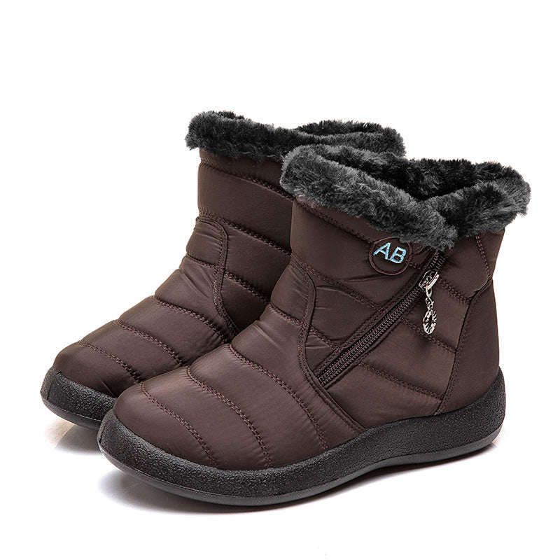 Waterproof Snow Women Boots Soft Fur Comfortable Womens Winter Boots With Zipper Warm Shoes For Col 8