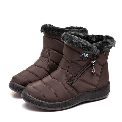 Waterproof Snow Women Boots Soft Fur Comfortable Womens Winter Boots With Zipper Warm Shoes For Col 8