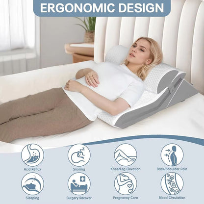 Adjustable 3Piece Wedge Pillow Set For Sleeping Acid Reflux Snoring  PostSurgery Comfort 2