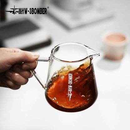 MHW3BOMBER 500ml Glass Coffee Server  Elegant Pour Over Coffee Pot For Home Brewing 1