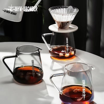 MHW3BOMBER 500ml Glass Coffee Server  Elegant Pour Over Coffee Pot For Home Brewing 2