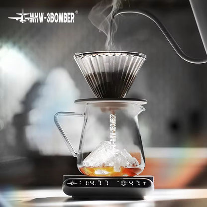 MHW3BOMBER 500ml Glass Coffee Server  Elegant Pour Over Coffee Pot For Home Brewing 3