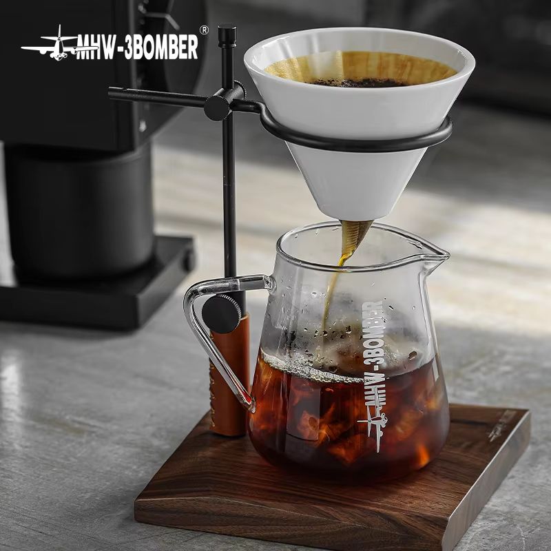 MHW3BOMBER 500ml Glass Coffee Server  Elegant Pour Over Coffee Pot For Home Brewing 4