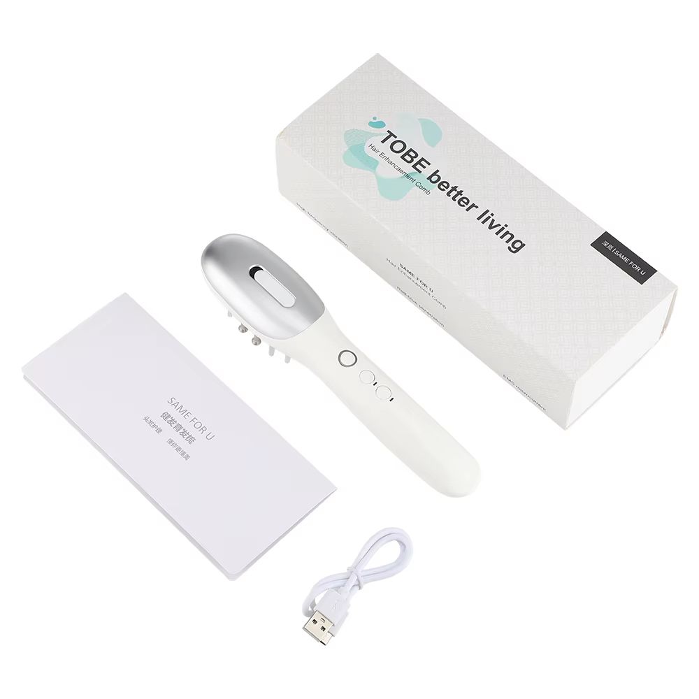 3in1 EMS Hair Growth Comb With Red  Blue Light Therapy  Scalp Massager And Hair Oil Dispenser For A 1