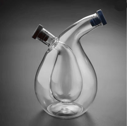DualPour 2 In 1 Glass Oil And Vinegar Bottle Double Layer Condiment Dispenser For Kitchen Storage 3