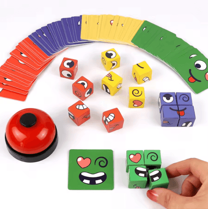 ExpressCube Kids Face Expression Puzzle Building Blocks Montessori Learning Toy 1