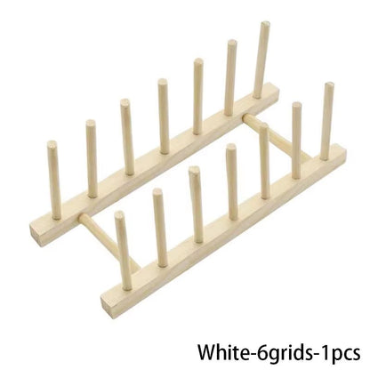 MultiFunctional Wooden Dish Drying Rack  Kitchen Countertop Organizer With Drainboard For Tableware 10