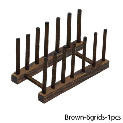 MultiFunctional Wooden Dish Drying Rack  Kitchen Countertop Organizer With Drainboard For Tableware 12