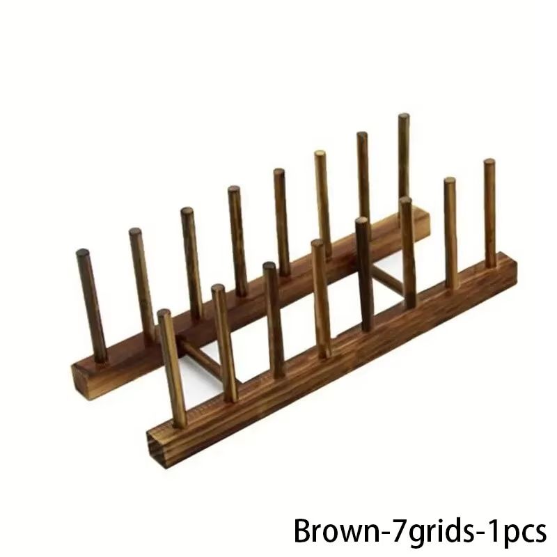 MultiFunctional Wooden Dish Drying Rack  Kitchen Countertop Organizer With Drainboard For Tableware 13