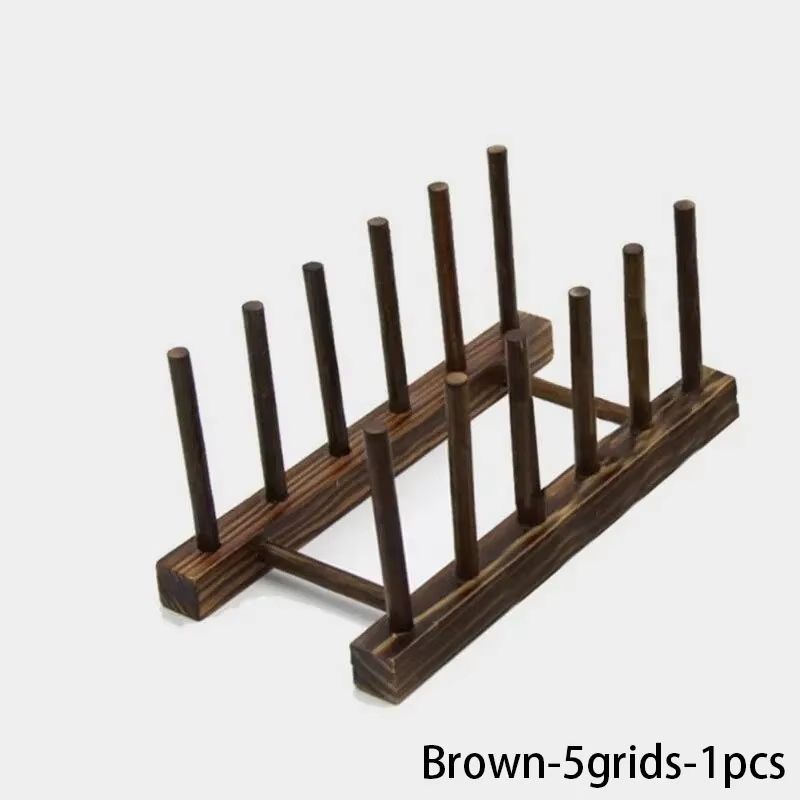 MultiFunctional Wooden Dish Drying Rack  Kitchen Countertop Organizer With Drainboard For Tableware 14