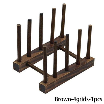 MultiFunctional Wooden Dish Drying Rack  Kitchen Countertop Organizer With Drainboard For Tableware 15