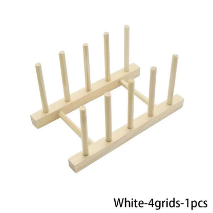 MultiFunctional Wooden Dish Drying Rack  Kitchen Countertop Organizer With Drainboard For Tableware 8
