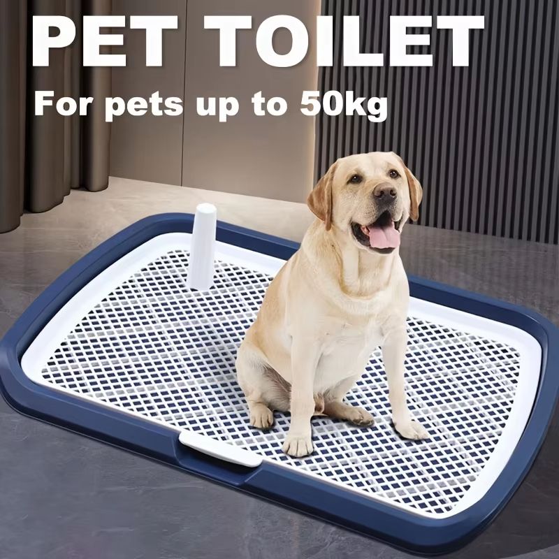 Reusable Dog Potty Training Toilet with Removable Grid Tray – Hygienic Indoor Pee Pad Holder for Pets