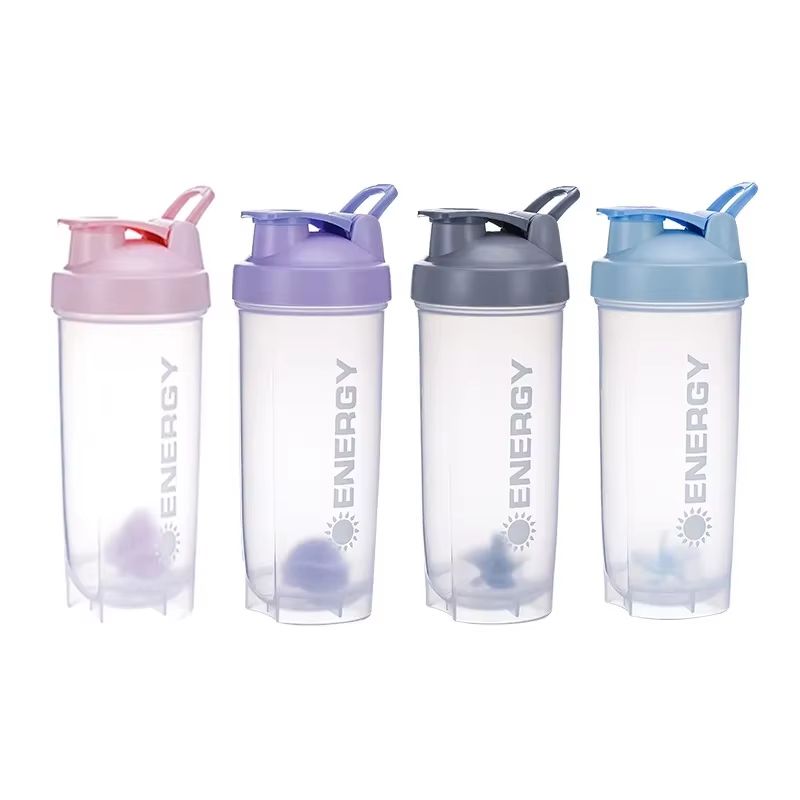 Leak-Proof Protein Shaker & Sports Water Bottle with Powder Compartment – 500/700ML Portable Travel Juice Cup