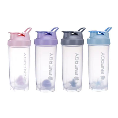 Leak-Proof Protein Shaker & Sports Water Bottle with Powder Compartment – 500/700ML Portable Travel Juice Cup