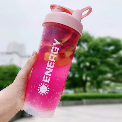 LeakProof Protein Shaker  Sports Water Bottle With Powder Compartment  500700ML Portable Travel Jui 1