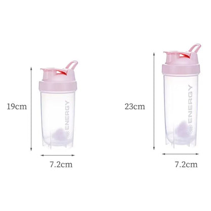 LeakProof Protein Shaker  Sports Water Bottle With Powder Compartment  500700ML Portable Travel Jui 5