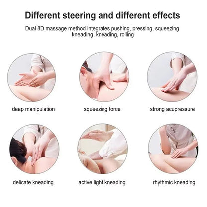 Infrared Heated Deep Tissue Neck And Back Massager Pillow  Electric Shiatsu Shoulder  Foot Massager 5