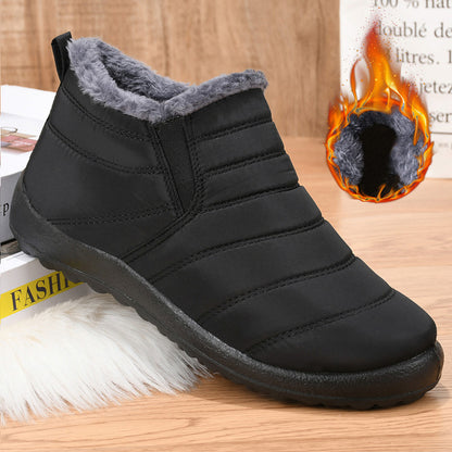 Mens Winter Boots Outdoor Snow Boots For Men Hiking Ankle Shoes Waterproof Mens Fur Shoes Work Foot 3