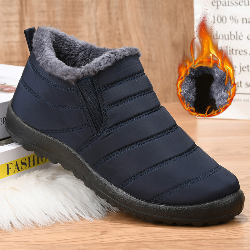 Mens Winter Boots Outdoor Snow Boots For Men Hiking Ankle Shoes Waterproof Mens Fur Shoes Work Foot 5
