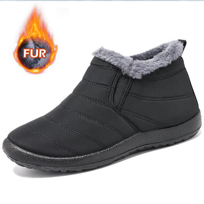 Mens Winter Boots Outdoor Snow Boots For Men Hiking Ankle Shoes Waterproof Mens Fur Shoes Work Foot 6