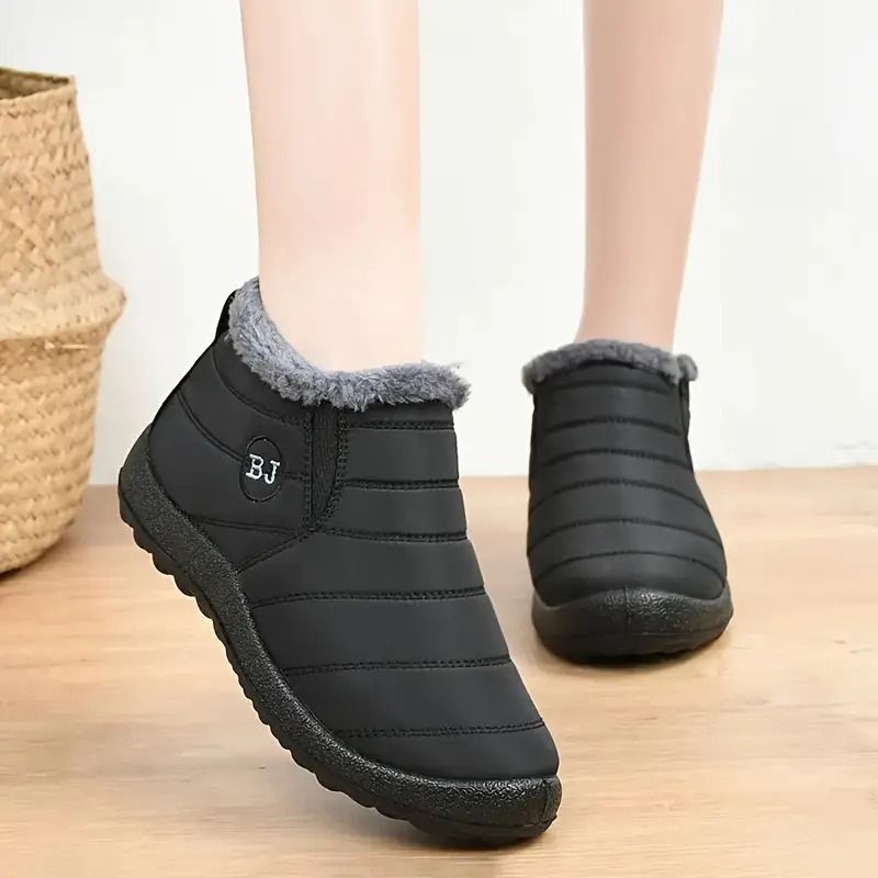 Men's Winter Boots, Outdoor Snow Boots for Men, Hiking Ankle Shoes, Waterproof Men's Fur Shoes, Work Footwear