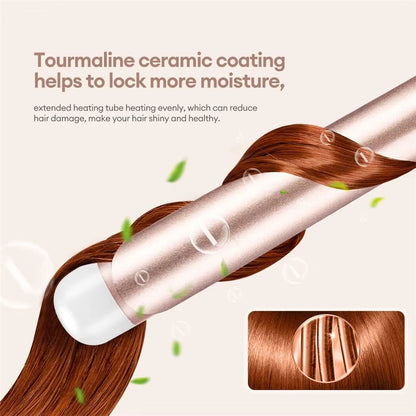 CkeyiN Professional Ceramic Hair Curler  Adjustable Temperature Curling Iron For Effortless Styling 4