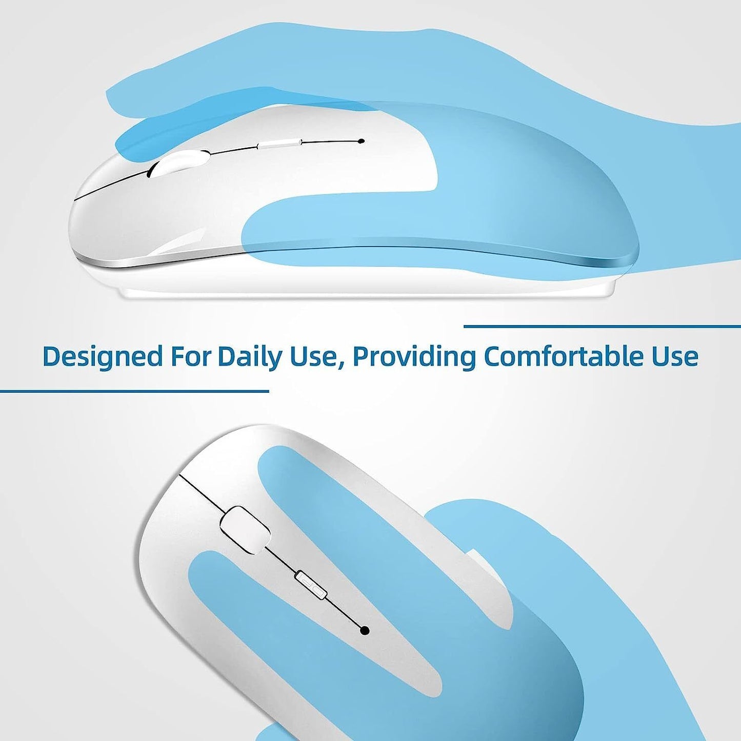 Optical Mice ,Slim Wireless Mouse, Ergonomic Design Mice With USB Receiver for PC Laptop