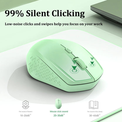 Dual Mode Bluetooth 52 Mouse Silent Wireless Gaming Mouse Rechargeable For Laptop And PC 2