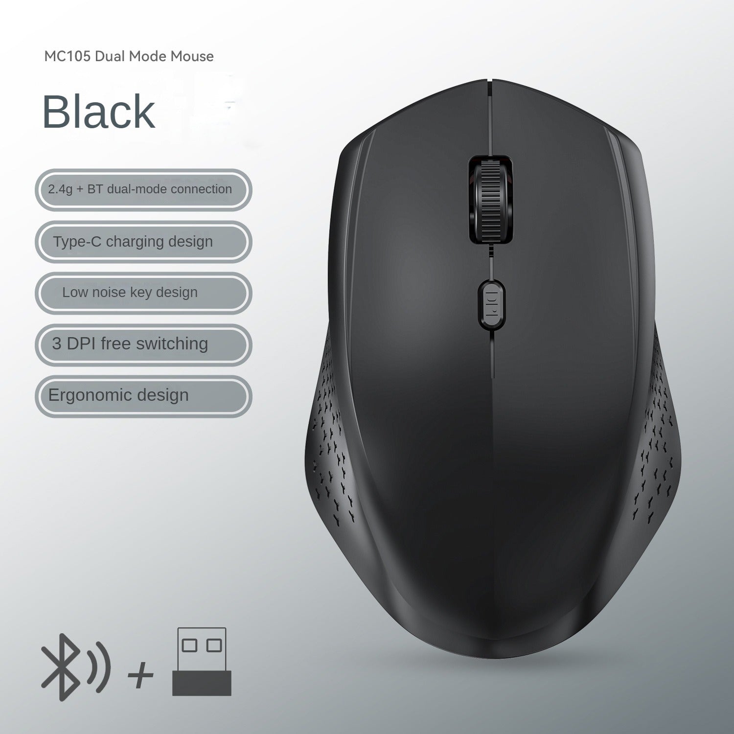 Dual Mode Bluetooth 52 Mouse Silent Wireless Gaming Mouse Rechargeable For Laptop And PC 10