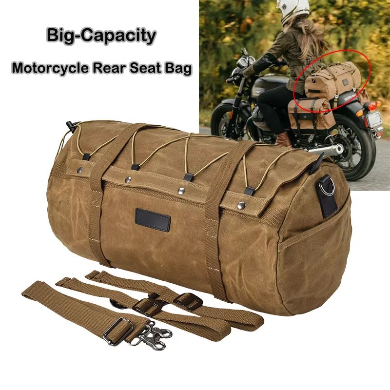 Universal Waterproof Motorcycle Rear Luggage Rack Bag – Durable Travel Tail Pack for BMW, Yamaha, Honda & Harley Touring